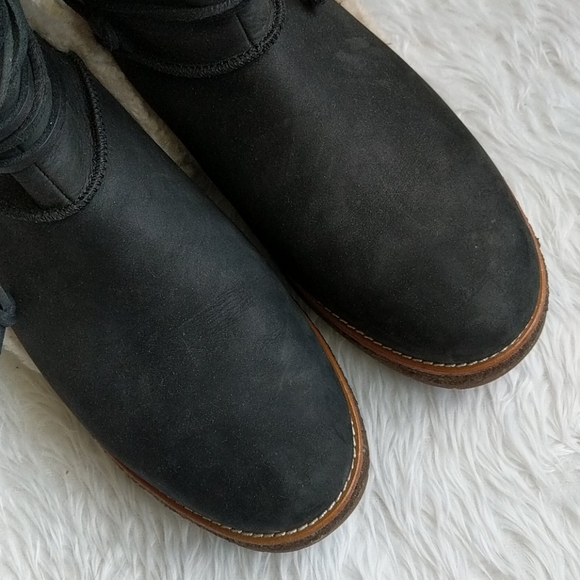 UGG Luisa Black Wraparound Boots - Picture 4 of 9